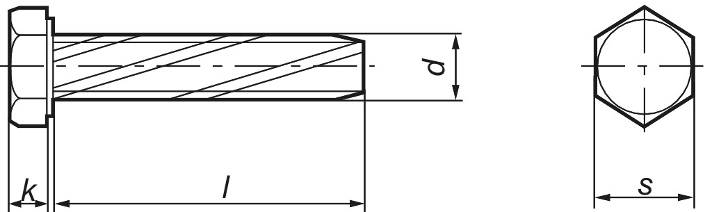 DIN 7513  A  M  6 x 25  St (Kopf: nach DIN 933)